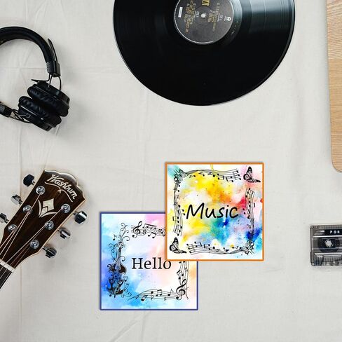 طوابع واضحة للموسيقى العتيقة من GLOBLELAND لصنع البطاقات الموسيقية الرجعية، أختام ختم شفافة من السيليكون لصنع البطاقات بنفسك، تزيين ألبوم سجل القصاصات بنفسك in Kuwait