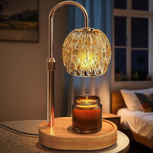 Candle Warmer Lamp with Timer Dimmer,Adjustable Height Wax Melting Lamp for Jar Candles, Aesthetic Vintage Home Decor for New House Warming, Gift for Women Birthday Christmas (Gold) in Saudi Arabia