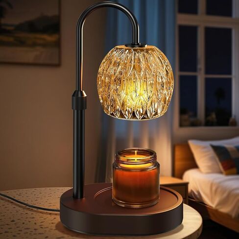 Candle Warmer Lamp with Timer Dimmer,Adjustable Height Wax Melting Lamp for Jar Candles, Aesthetic Vintage Home Decor for New House Warming, Gift for Women Birthday Christmas (Gold) in Saudi Arabia