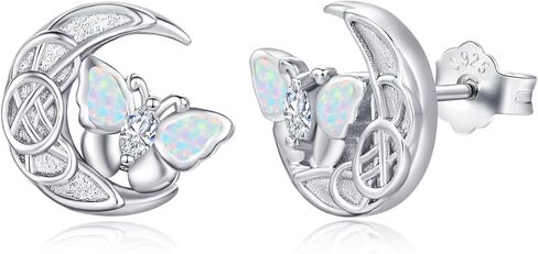 Dreamboat Opal Butterfly Stud Earrings for Women Sterling Silver Opal Butterfly Earrings Jewelry Gift for Women in Saudi Arabia