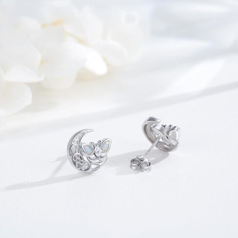 Dreamboat Opal Butterfly Stud Earrings for Women Sterling Silver Opal Butterfly Earrings Jewelry Gift for Women in Saudi Arabia