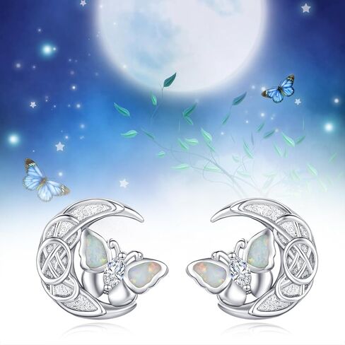 Dreamboat Opal Butterfly Stud Earrings for Women Sterling Silver Opal Butterfly Earrings Jewelry Gift for Women in Saudi Arabia