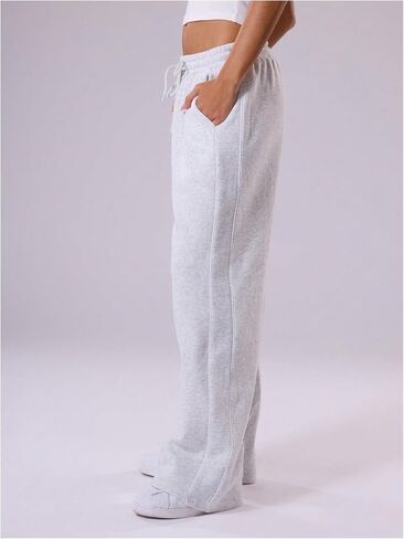 SOLY HUX Women's Wide Leg Sweatpants Drawstring Elastic Waist Loose Baggy Sweat Pants with Pockets in Saudi Arabia