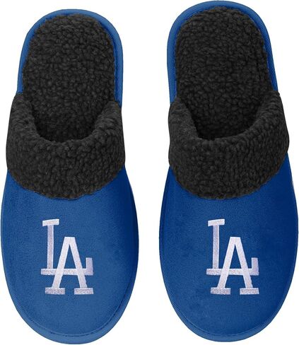 FOCO - Mens MLB Big Logo Team Color Suede Sherpa Scuff Slippers - New York Yankees in Saudi Arabia