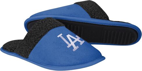 FOCO - Mens MLB Big Logo Team Color Suede Sherpa Scuff Slippers - New York Yankees in Saudi Arabia
