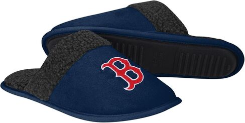 FOCO - Mens MLB Big Logo Team Color Suede Sherpa Scuff Slippers - New York Yankees in Saudi Arabia
