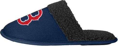 FOCO - Mens MLB Big Logo Team Color Suede Sherpa Scuff Slippers - New York Yankees in Saudi Arabia
