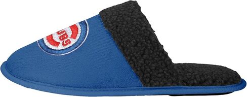FOCO - Mens MLB Big Logo Team Color Suede Sherpa Scuff Slippers - New York Yankees in Saudi Arabia