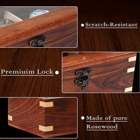 Wooden Watch Box for Men & Women, Watch Organizer & Display Case, Premium Long-Lasting Watch Holder for Storage, Elegant Gift for Watch Collectors (Glass Top, 6 Slots) in Saudi Arabia