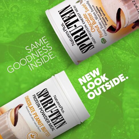 Natures Plus SPIRU-TEIN - Chocolate Peanut Butter - 1.2 lbs, Spirulina Protein Powder - 17 Servings in Kuwait
