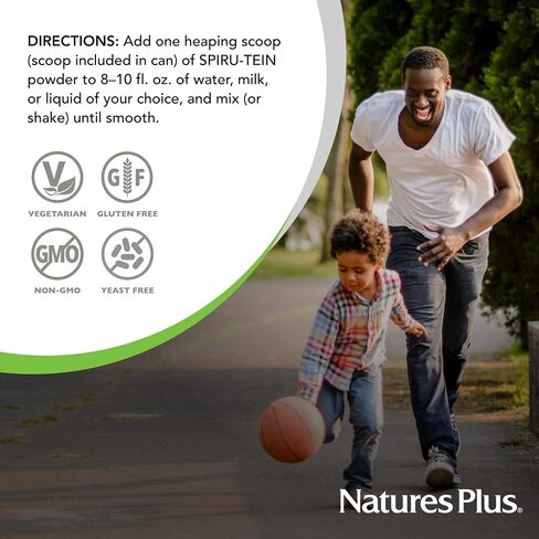 Natures Plus SPIRU-TEIN - Chocolate Peanut Butter - 1.2 lbs, Spirulina Protein Powder - 17 Servings in Kuwait