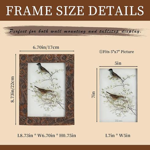 إطارات صور عتيقة صغيرة مقاس 2.5 × 3.5 - إطارات صور بحجم المحفظة العتيقة 2.5 × 3.5، إطار بني 2.5 × 3.5 مزخرف لعرض الصور على سطح الطاولة والتعليق على الحائط، إطار صور صغير مقاس 2.5 × 3.5 in Kuwait
