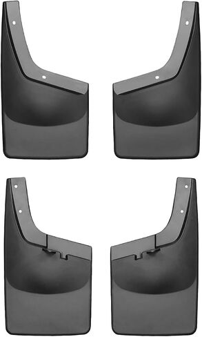 WeatherTech Custom No Drill Splash Guard MudFlaps for Ford Super Duty - Front & Rear Set (110020-120020), Black in Saudi Arabia