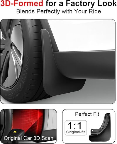 Mud Flaps for Tesla New Model Y Juniper 2025 2026, Military Grade All‑Weather Splash Protection, No Drilling Required, Protect Paint, Mud Guard Set of 4 (Black) in Saudi Arabia