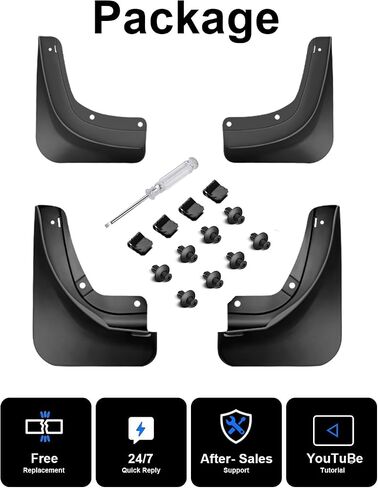 Mud Flaps for Tesla New Model Y Juniper 2025 2026, Military Grade All‑Weather Splash Protection, No Drilling Required, Protect Paint, Mud Guard Set of 4 (Black) in Saudi Arabia