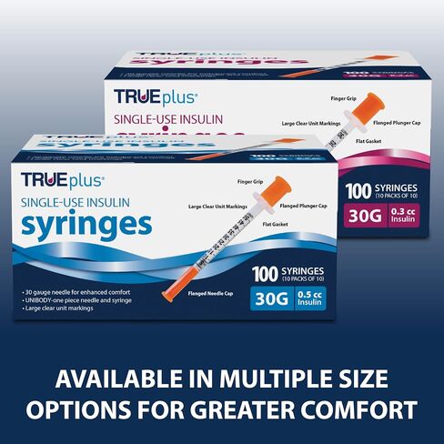 TRUEplus - Insulin Syringes 31g 0.3cc 5/16" (Pack of 100) in Saudi Arabia
