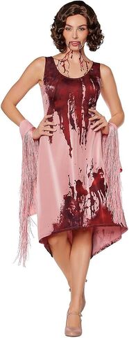 Spirit Halloween Sinners Adult Mary Bloody Dress Costume, Officially Licensed in Saudi Arabia