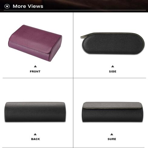 6 Watch Travel Cases for Men - Watch Roll 6 Slots Travel gray Multifunctional Watch Display Box Cabinet ，Christmas Gift for Man/Woman/Office, in Saudi Arabia