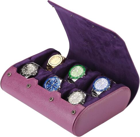 6 Watch Travel Cases for Men - Watch Roll 6 Slots Travel gray Multifunctional Watch Display Box Cabinet ，Christmas Gift for Man/Woman/Office, in Saudi Arabia