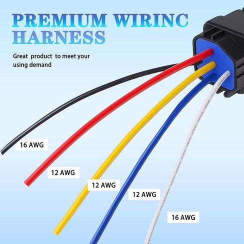 مرحل السيارة HONSTER 5-pin 40/30AMP مأخذ توصيل ثقيل 12AWG SPDT 2-Piece in Saudi Arabia