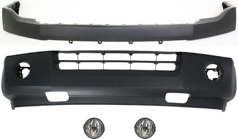 Garage-Pro Bumper Cover Kit Compatible with 2007-2014 Ford Expedition Upper - Primed; Lower - Textured with Fog Lights, For Models With Wheel Opening Moldings Front, Upper and Lower in Saudi Arabia