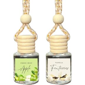 Car Air Fragrance Oil Diffuser, Car Air Freshner, Car Oil Air Freshner, Car Oil Diffuser, Wood Automotive Air Freshners, Long Lasting Car Air Freshner (2 pack) (Fruit Loops + Vanilla), Green in Saudi Arabia