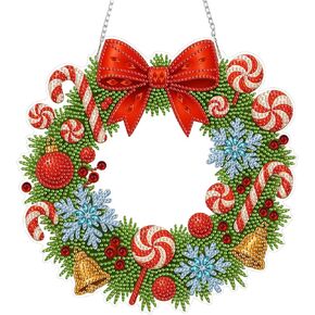 Eiflow DIY Christmas Diamond Art Painting Hanging Kit for Adults, Acrylic Diamonds Painting Pendant Ornament Board Kit(Christmas Car) in Kuwait