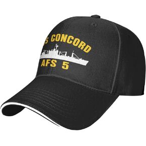 USS Concord AFS-5 قبعات البيسبول للجنسين قبعات ساندويتش قبعة عادية in Saudi Arabia