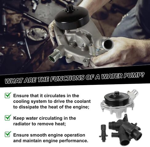 LR097165 LR028136 Water Pump w/Bolts Gaskets Connector +Thermostat Kit Fits for Land Rover V8 5.0L Engine Aftermarket Parts in Saudi Arabia