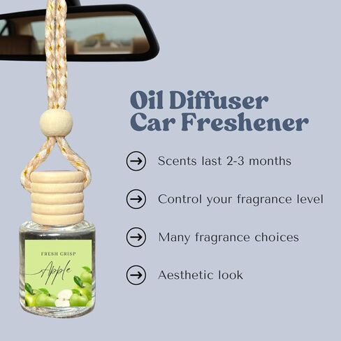 Car Air Fragrance Oil Diffuser, Car Air Freshner, Car Oil Air Freshner, Car Oil Diffuser, Wood Automotive Air Freshners, Long Lasting Car Air Freshner (2 pack) (Fruit Loops + Vanilla), Green in Saudi Arabia
