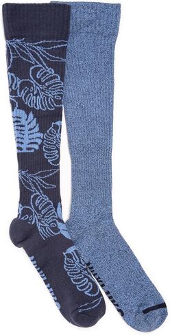 MUK LUKS womens 2 Pair Pack Cotton Compression Knee High Socks in Saudi Arabia