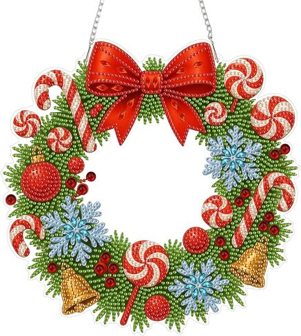 Eiflow DIY Christmas Diamond Art Painting Hanging Kit for Adults, Acrylic Diamonds Painting Pendant Ornament Board Kit(Christmas Car) in Kuwait