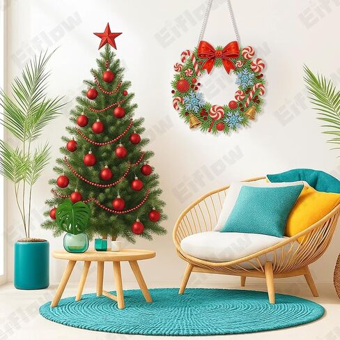 Eiflow DIY Christmas Diamond Art Painting Hanging Kit for Adults, Acrylic Diamonds Painting Pendant Ornament Board Kit(Christmas Car) in Kuwait