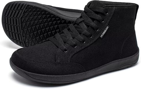 HOBIBEAR Womens Barefoot Shoes | Wide Toe Box | High Top Canvas | Comfortable Trail Running Sneaker in Saudi Arabia