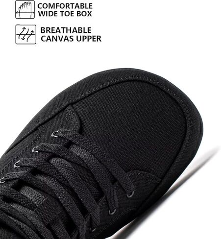 HOBIBEAR Womens Barefoot Shoes | Wide Toe Box | High Top Canvas | Comfortable Trail Running Sneaker in Saudi Arabia