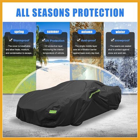 Waterproof Car Cover for Chevrolet Corvette C4 C5 C6 C7 1984-2019 210D Outdoor Full Car Cover All Weather Windproof Sun Rain Protection with Door Zipper Replacement in Saudi Arabia