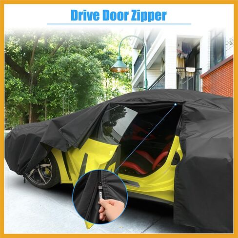 Waterproof Car Cover for Chevrolet Corvette C4 C5 C6 C7 1984-2019 210D Outdoor Full Car Cover All Weather Windproof Sun Rain Protection with Door Zipper Replacement in Saudi Arabia