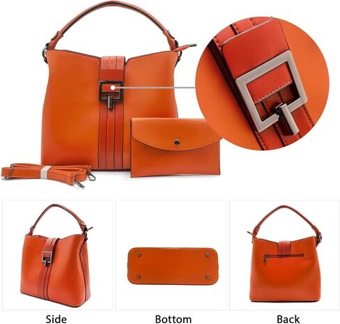 Square Bucket Top Handle Bag & Envelope Clutch Purse Set Striped Design Tote Women Shoulder Bag in Kuwait