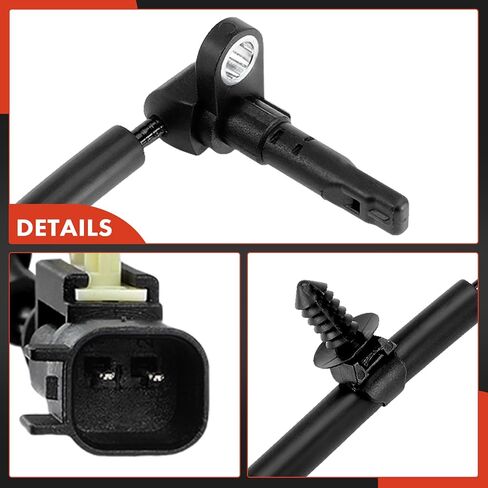 A-Premium Rear LH/RH ABS Wheel Speed Sensor Compatible with [FWD] 2018 2019 2020 Chevrolet Equinox & GMC Terrain - Rear Driver or Passenger Side, Replace# 84245520, 84377569 in Saudi Arabia