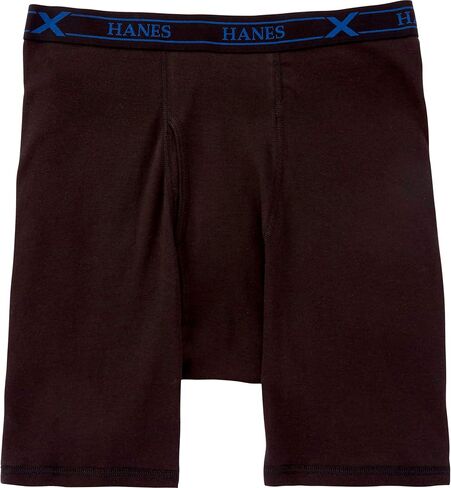 سراويل داخلية لركوب الدراجات من Hanes مقاس كبير وطويل X-Temp 3 قطع - 7XL، أسود in Saudi Arabia