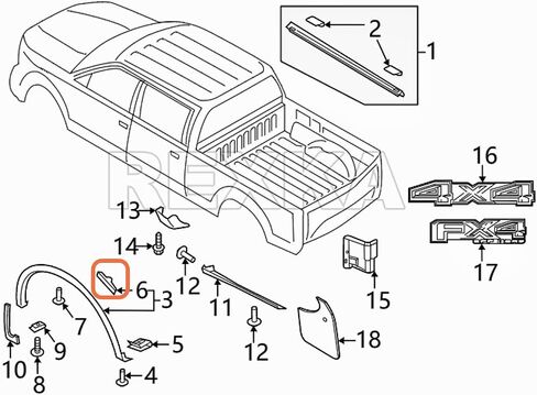 Rexka 20pcs Wheel Opening Molding Fender Flare Retainer Clip W716878-S300 for Ford F-150 F150 F250 F-350 F-450 F-550 Super Duty W716878S300 in Saudi Arabia
