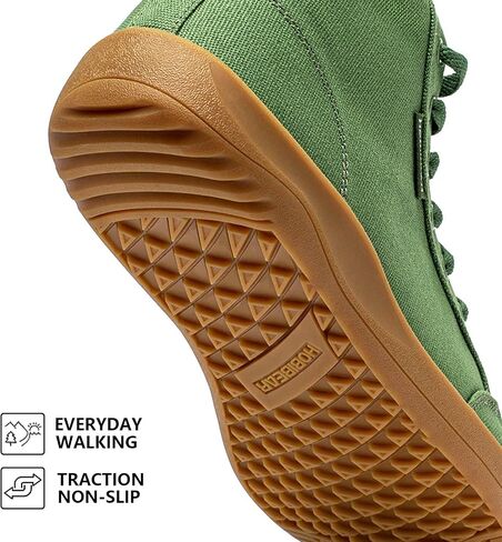 HOBIBEAR Womens Barefoot Shoes | Wide Toe Box | High Top Canvas | Comfortable Trail Running Sneaker in Saudi Arabia