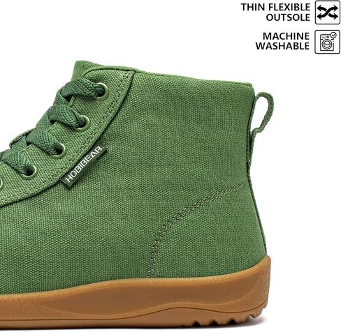HOBIBEAR Womens Barefoot Shoes | Wide Toe Box | High Top Canvas | Comfortable Trail Running Sneaker in Saudi Arabia