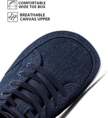 HOBIBEAR Womens Barefoot Shoes | Wide Toe Box | High Top Canvas | Comfortable Trail Running Sneaker in Saudi Arabia