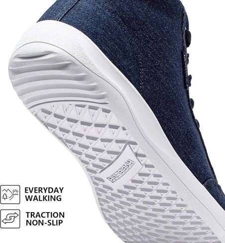HOBIBEAR Womens Barefoot Shoes | Wide Toe Box | High Top Canvas | Comfortable Trail Running Sneaker in Saudi Arabia