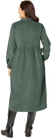 Woman Within Plus Size Button Front Corduroy Dress in Saudi Arabia