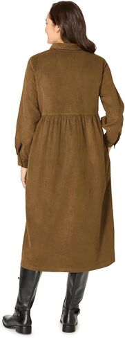Woman Within Plus Size Button Front Corduroy Dress in Saudi Arabia