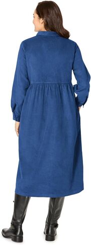 Woman Within Plus Size Button Front Corduroy Dress in Saudi Arabia