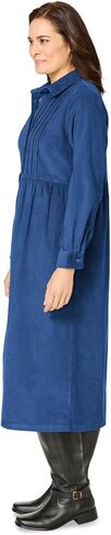 Woman Within Plus Size Button Front Corduroy Dress in Saudi Arabia