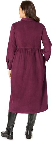 Woman Within Plus Size Button Front Corduroy Dress in Saudi Arabia